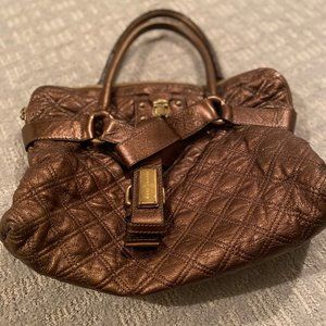 Marc Jacobs Quilted Bronze/Gold handbag w buckle